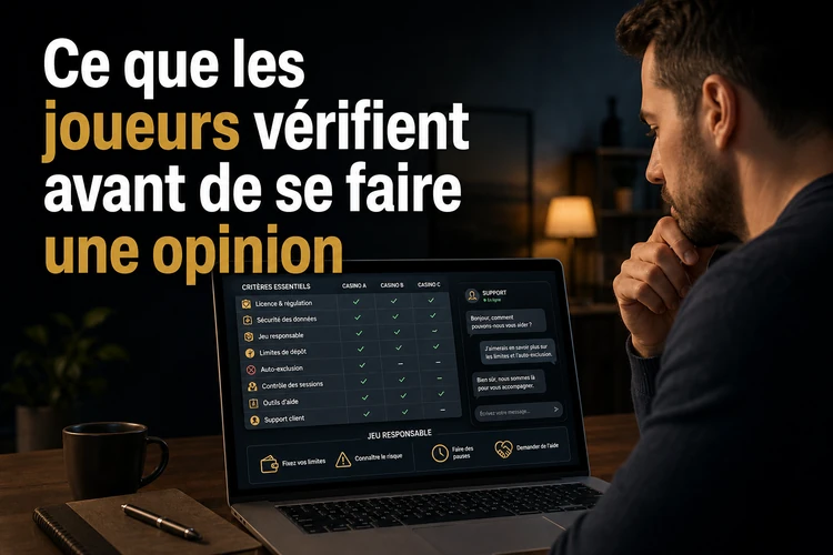 Ce que les joueurs vérifient avant de se faire une opinion