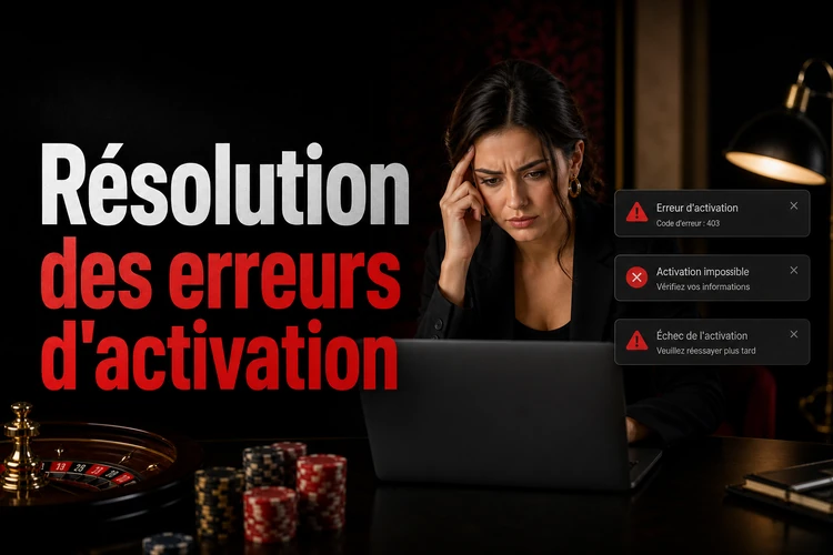 Résolution des erreurs d'activation les plus fréquentes
